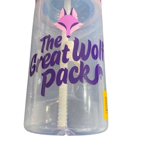 The great wolf lodge Violet the work refillable drink container straw - Picture 4 of 5
